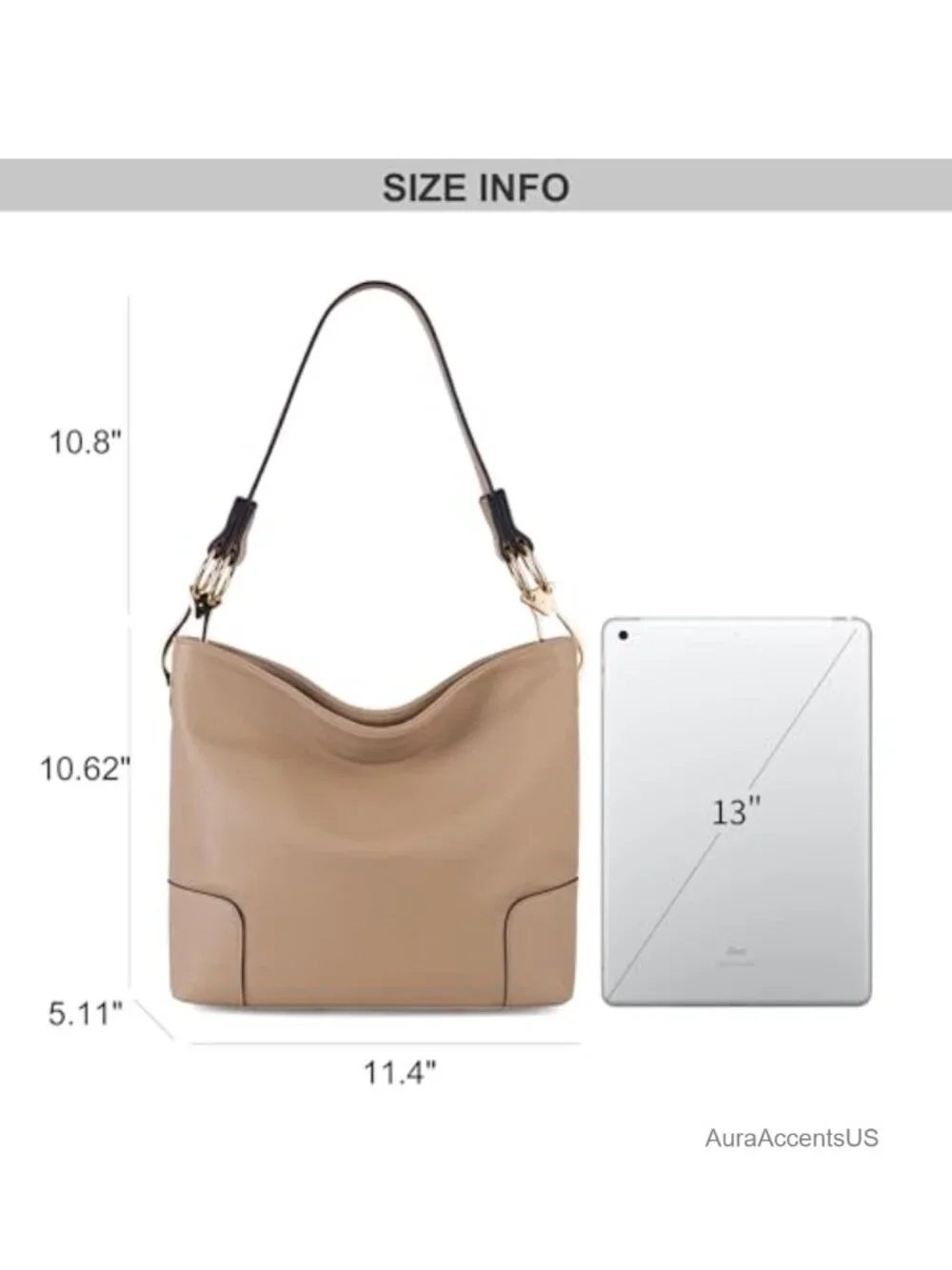 Faux Leather Hobo Bag for Women Large Shoulder Purse Slouchy Top Handle Satchel